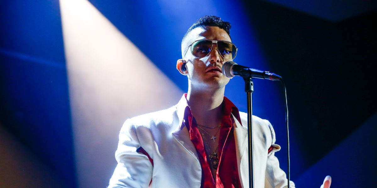 C. Tangana durante su actuación en Operación Triunfo