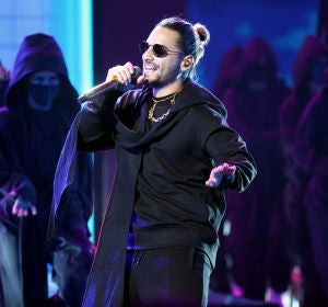 Maluma durante su actuación en los Latin AMAs 2018 Maluma durante su actuación en los Latin AMAs 2018