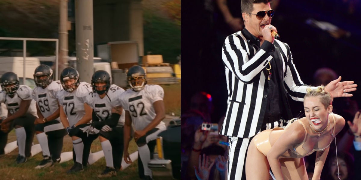 Los jugadores de fútbol americano recuerdan a su actuación en los MTV VMAs 2013