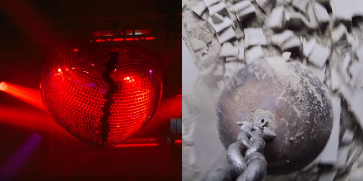 La bola de luces es una metáfora de la bola de 'Wrecking ball"
