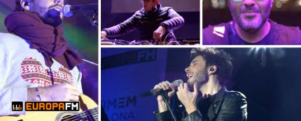Álvaro Soler, Brian Cross, Wally Lopez y Blas Cantó en el concierto de Europa FM en Badalona