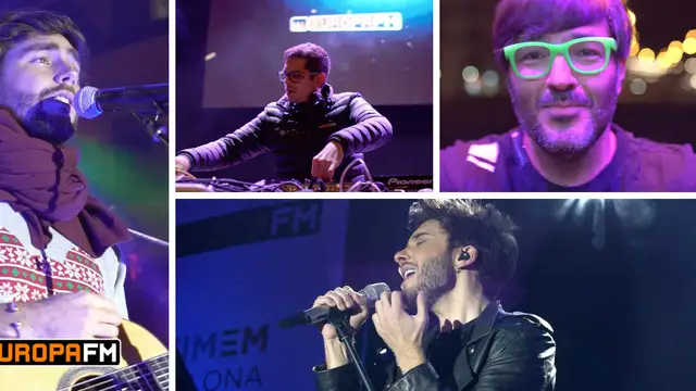 Álvaro Soler, Brian Cross, Wally Lopez y Blas Cantó en el concierto de Europa FM en Badalona