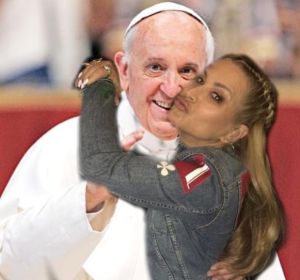 El Papa Francisco y Anastacia en un 'collage' que ella ha publicado en Instagram El Papa Francisco y Anastacia en un 'collage' que ella ha publicado en Instagram