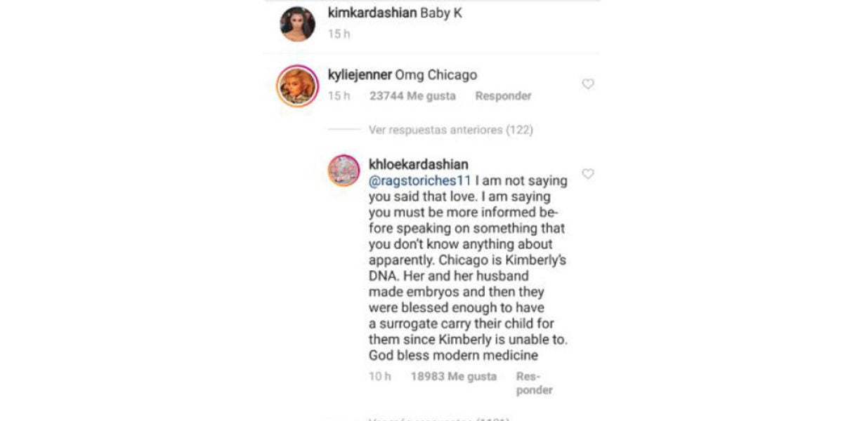 Kim Kardashian publica una foto con la que se explica por qué su hija Chicago se parece a ella