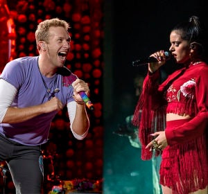 Chris Martin de Coldplay y Rosalía Chris Martin de Coldplay y Rosalía