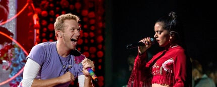 Chris Martin de Coldplay y Rosalía