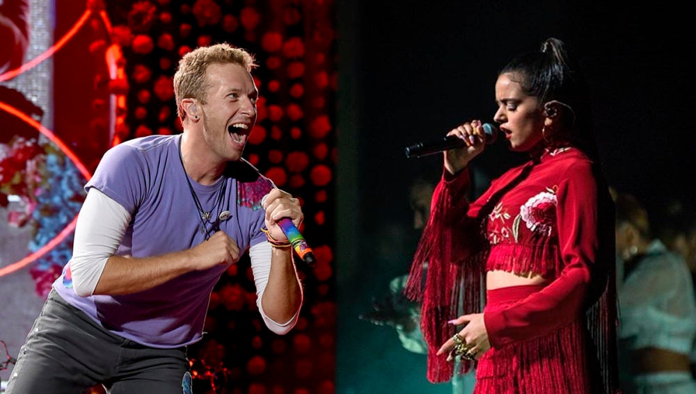 Chris Martin de Coldplay y Rosalía