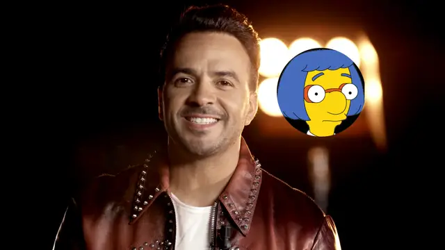 El parecido razonable de Luis Fonsi con la madre de Milhouse