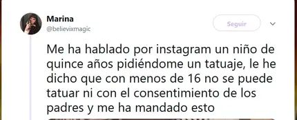 Un niño le pidió que le hiciera un tatuaje Un niño le pidió que le hiciera un tatuaje