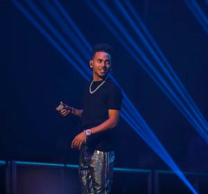 Ozuna durante un concierto en Las Vegas Ozuna durante un concierto en Las Vegas