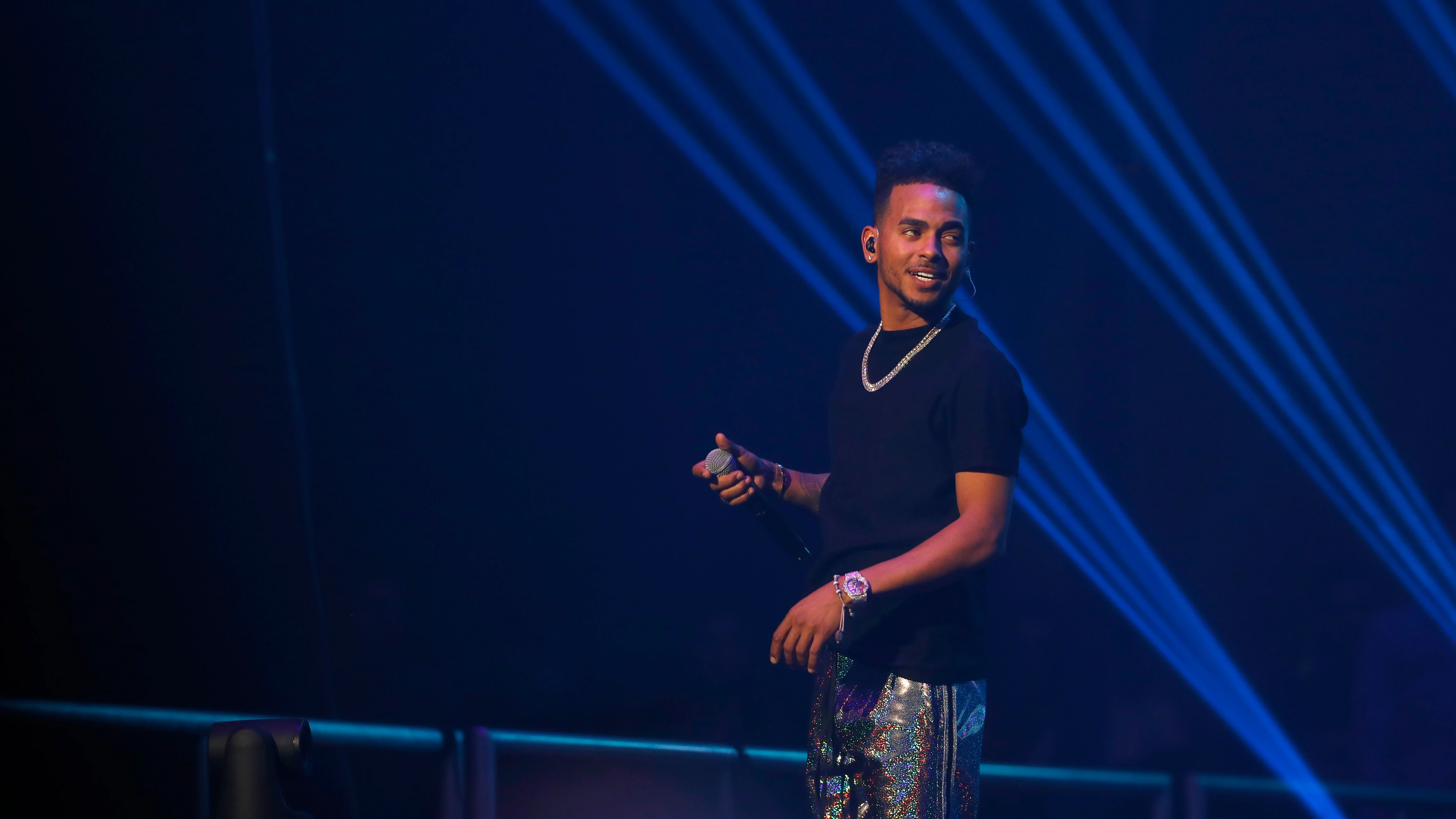Ozuna durante un concierto en Las Vegas