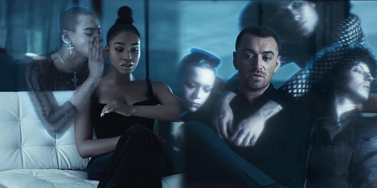 Normani y Sam Smith en el videoclip de 'Dancing With A Stranger'