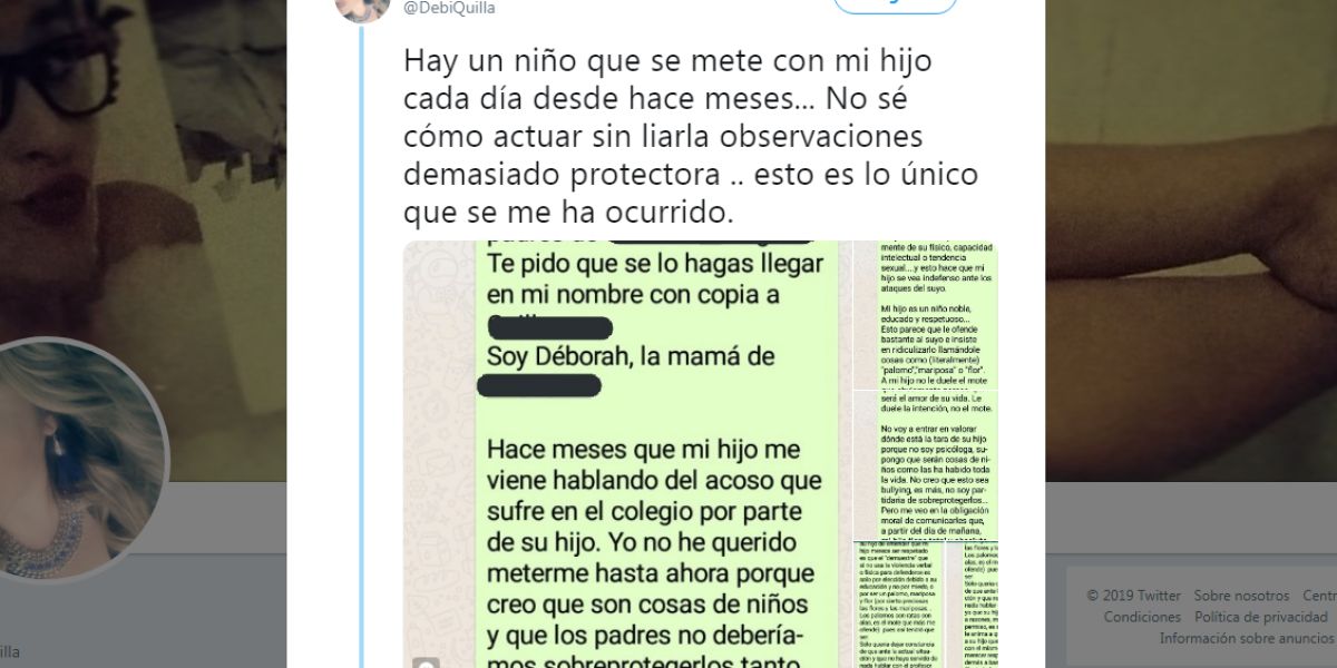 El aplaudido mensaje de una madre a los padres del niño que le hace bullying a su hijo