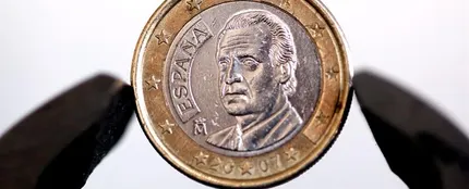 Una moneda de un euro Una moneda de un euro