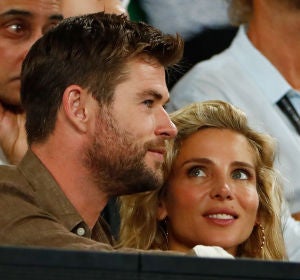 Chris Hemsworth y Elsa Pataky en el Open de Australia Chris Hemsworth y Elsa Pataky en el Open de Australia