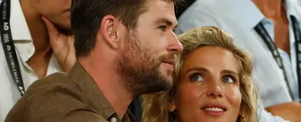 Chris Hemsworth y Elsa Pataky en el Open de Australia Chris Hemsworth y Elsa Pataky en el Open de Australia