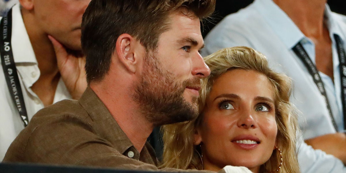 Chris Hemsworth y Elsa Pataky en el Open de Australia