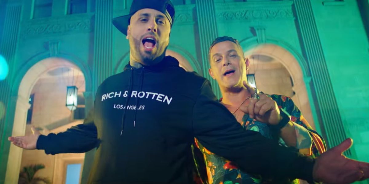 Nicky Jam y Alejandro Sanz en el videoclip de 'Back In The City'