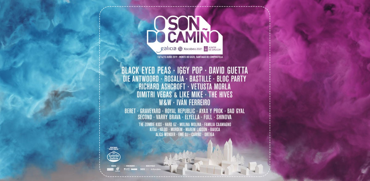 O Son do Camiño 2019 con Black Eyed Peas, Iggy Pop, David Guetta