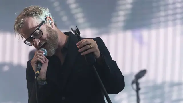 Matt Berninger, líder de The National, durante una actuación