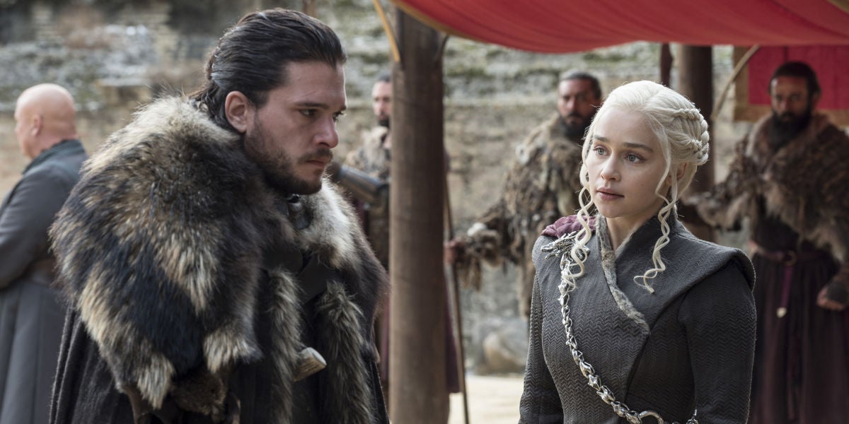 Jon Snow y Daenerys Targaryen en 'Juego de Tronos'