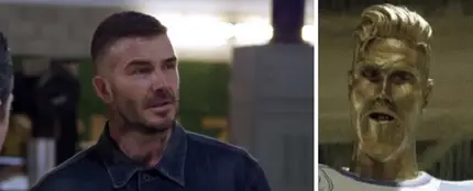 Beckham y su "estatua honorífica" Beckham y su "estatua honorífica"