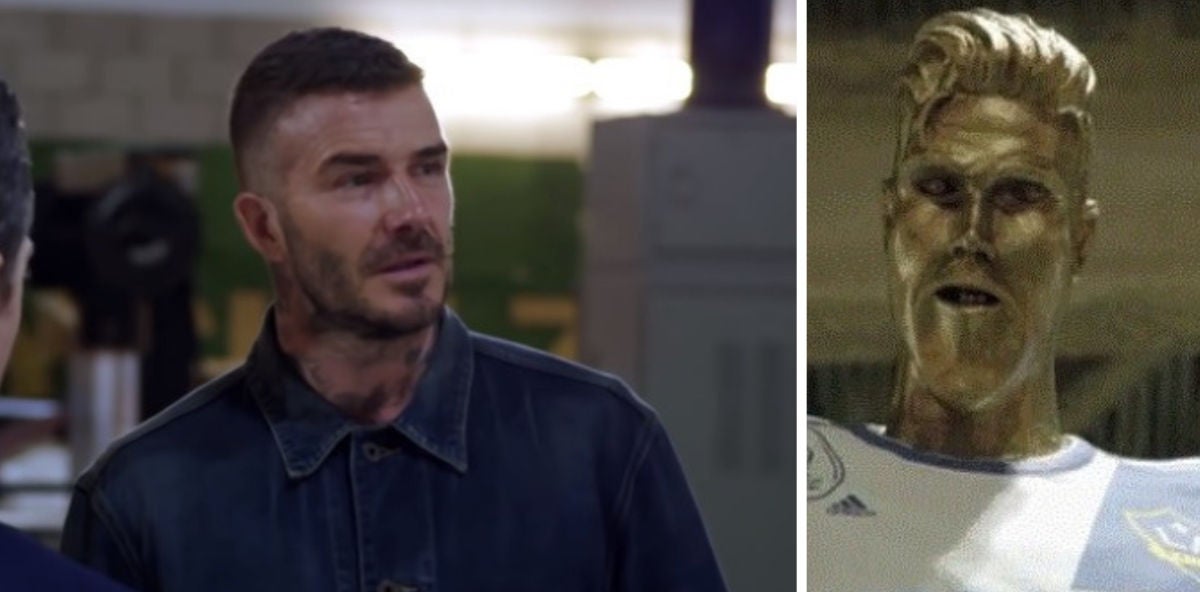 Beckham y su "estatua honorífica"