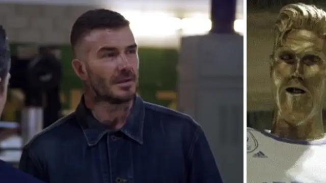 Beckham y su "estatua honorífica"