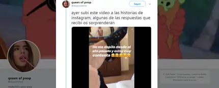 La tuitera @akapoulainne celebra que lleva un año sin depilarse La tuitera @akapoulainne celebra que lleva un año sin depilarse