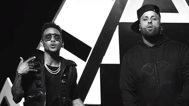 Ozuna y Nicky Jam en el videoclip de 'Te Robaré'