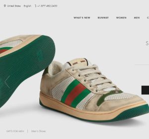 Las zapatillas Gucci "usadas y sucias" Las zapatillas Gucci "usadas y sucias"