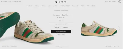 Las zapatillas Gucci "usadas y sucias" Las zapatillas Gucci "usadas y sucias"