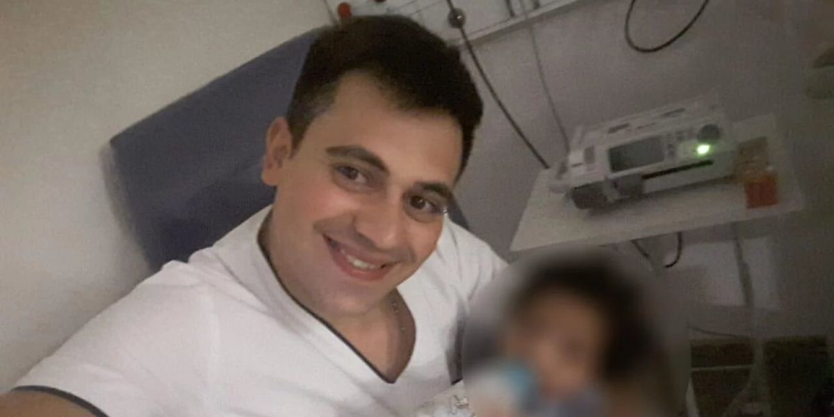Matías Devincenzi y el pequeño Santino