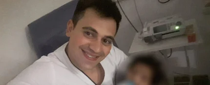 Matías Devincenzi y el pequeño Santino Matías Devincenzi y el pequeño Santino