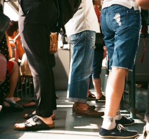 Pasajeros en un autobús Pasajeros en un autobús