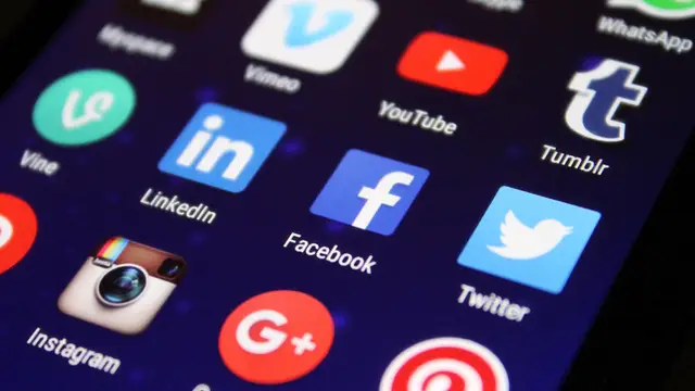 Imagen de archivo de apps de redes sociales