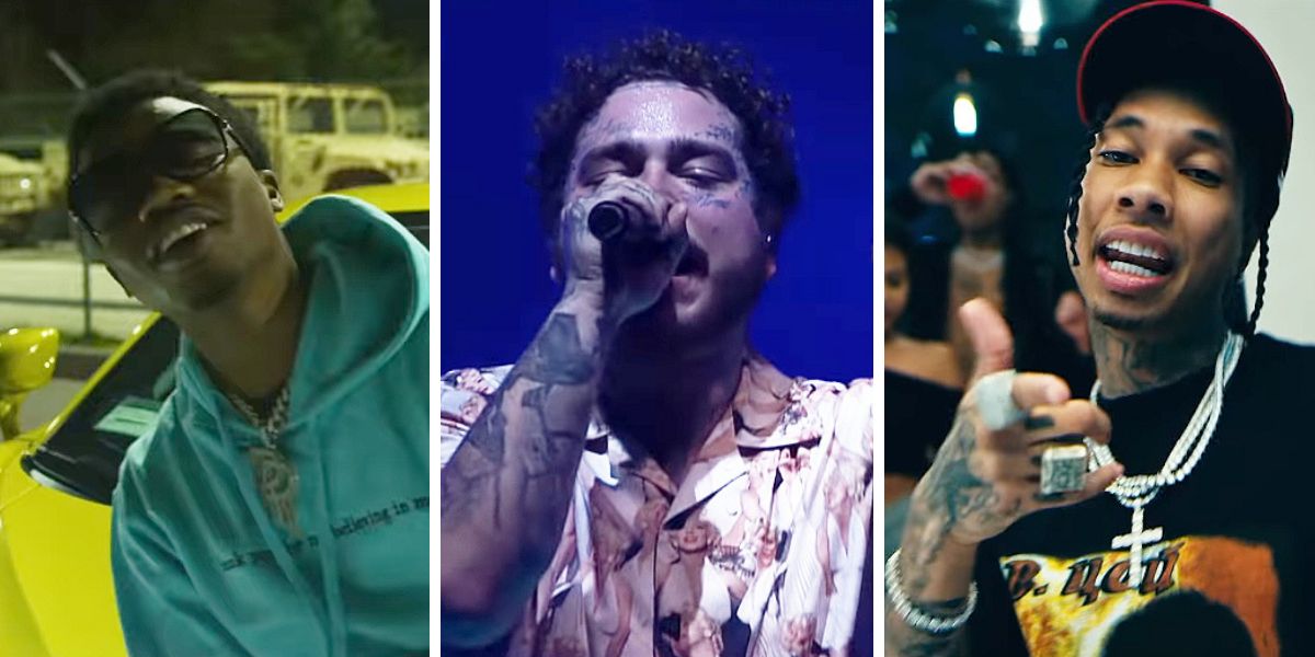 Roddy Ricch, Post Malone y Tyga en el vídeo del remix de 'Wow!'