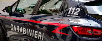 Imagen de archivo de un coche de los Carabinieri, la policía italiana Imagen de archivo de un coche de los Carabinieri, la policía italiana