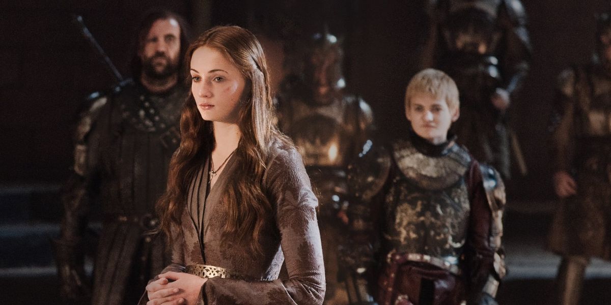 Sophie Turner y Jack Gleeson Sansa Stark y Joffrey Baratheon en 'Juego de Tronos'