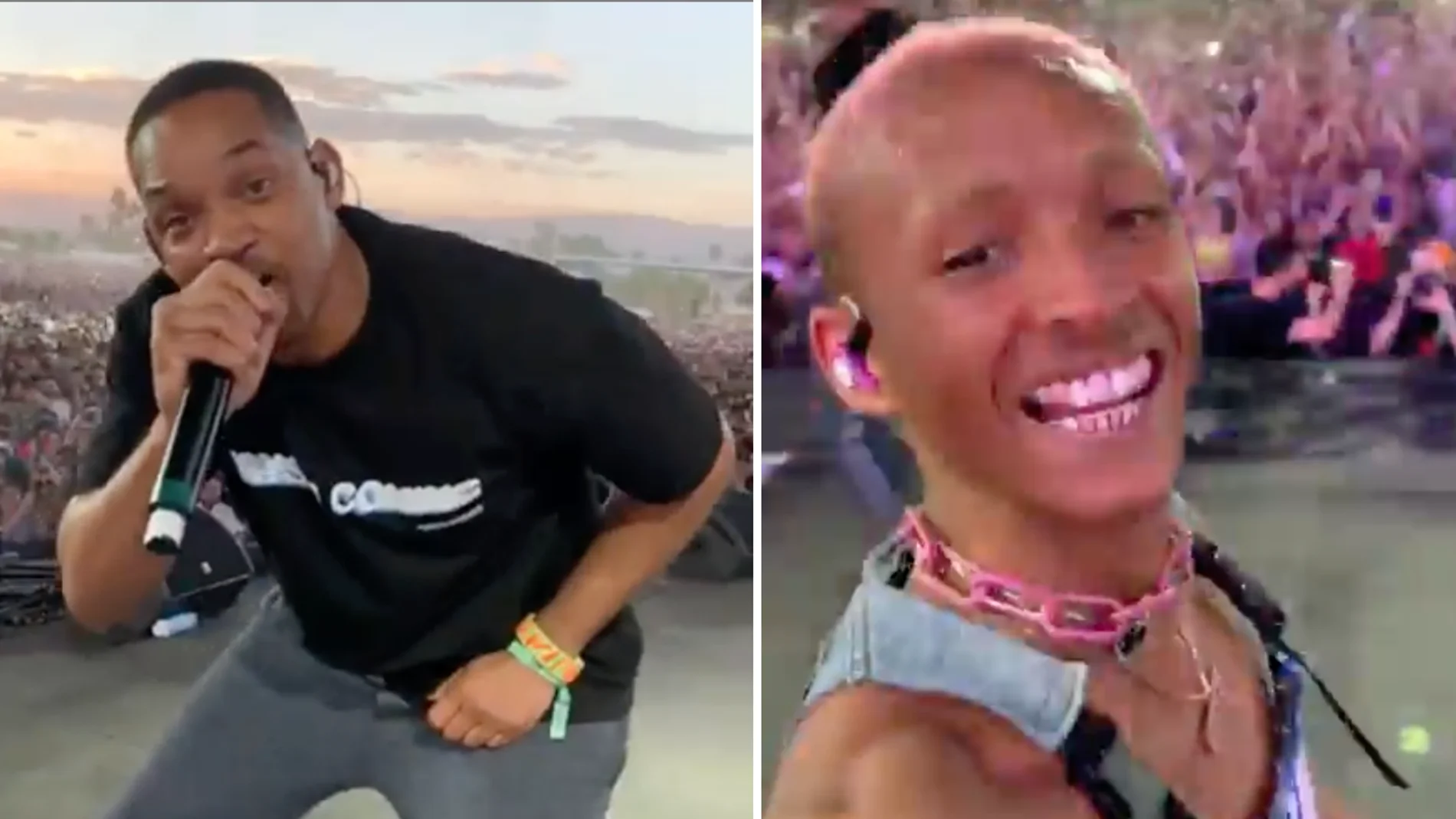 Will Smith 'se cuela' en la actuación de su hijo Jaden en Coachella Will Smith 'se cuela' en la actuación de su hijo Jaden en Coachella