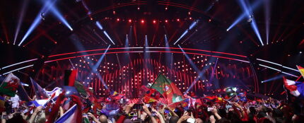Vista del escenario del festival de Eurovisión.