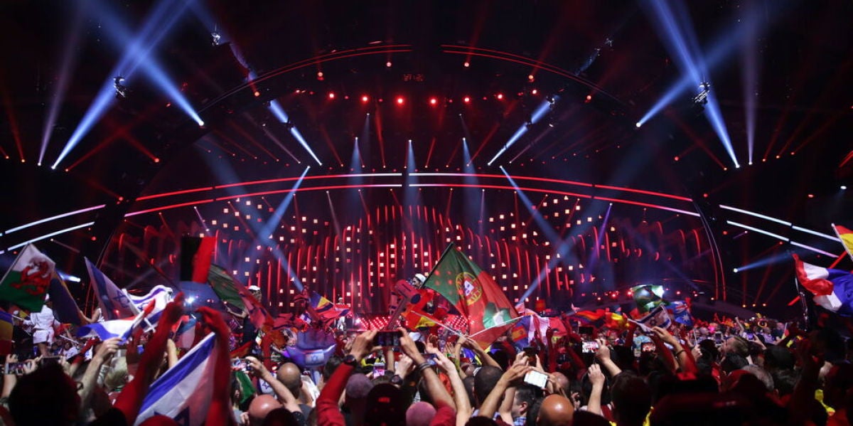 Vista del escenario del festival de Eurovisión.