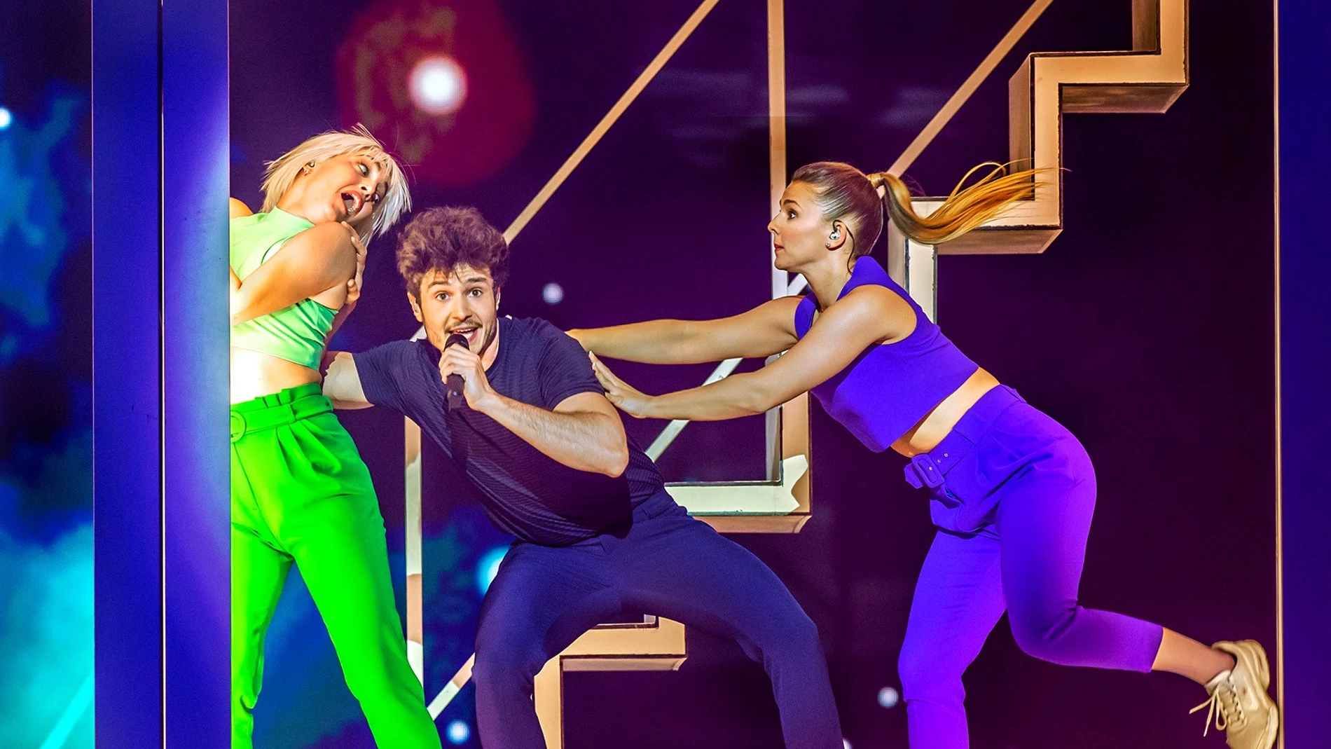 El representante español de Eurovisión, Miki Núñez, en el segundo ensayo El representante español de Eurovisión, Miki Núñez, en el segundo ensayo