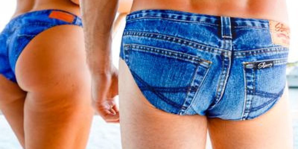 Bañadores con estampado denim, la nueva tendencia