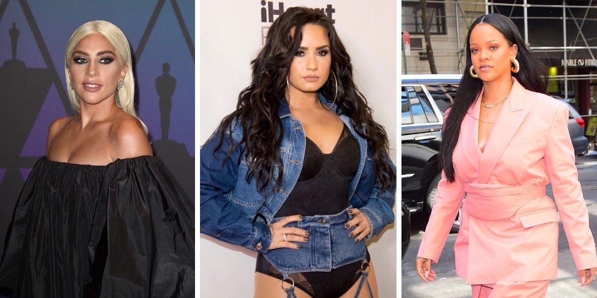 Lady Gaga, Demi Lovato, Rihanna