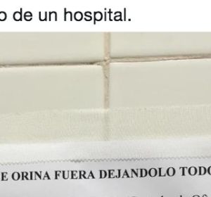 Cartel baño del hospital Cartel baño del hospital