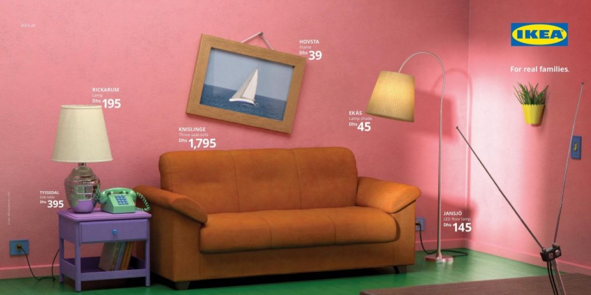 Salón de 'Los Simpsons' recreado por Ikea