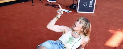Imagen de Miley Cyrus previa a una actuación Imagen de Miley Cyrus previa a una actuación
