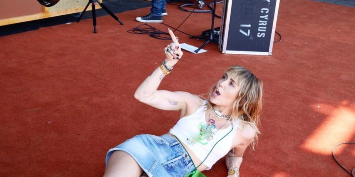 Imagen de Miley Cyrus previa a una actuación