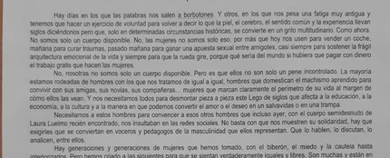 Imagen del texto de Pepa Bueno en el examen de Selectividad de Andalucía Imagen del texto de Pepa Bueno en el examen de Selectividad de Andalucía
